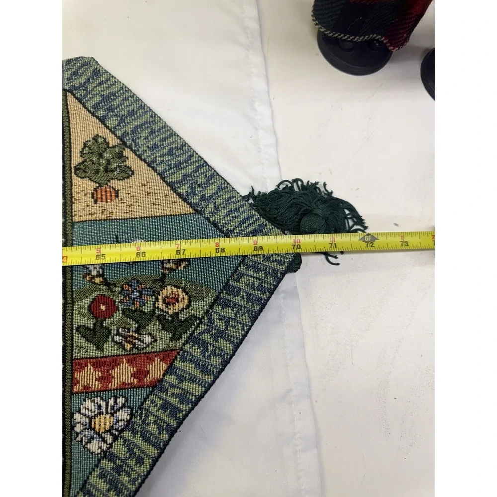 Hen Rooster Placemats Set Of 4 Woven Tapestry  & Large Table Runner 12